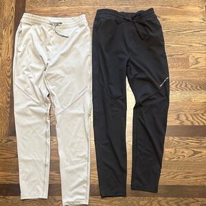 Black and Beige Jogger Pants Set
